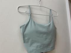 Mint green tank top with cross back