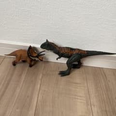 恐竜フィギュア 2体セット カルノタウルス トリケラトプスのサムネイル