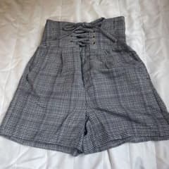 チェックハイウエストキュロット130cmのサムネイル