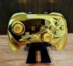 Nintendo Switch 純正 プロコン カスタム ゴールド - メルカリ