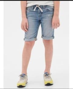 GAP ウエストゴム デニムロールショートパンツ (キッズ)のサムネイル