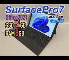 【保証付】美品Surface Pro 7 黒　Office込みのサムネイル