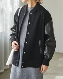 Spick &span ブラック スタジャン ウール・合成皮革 - メルカリ