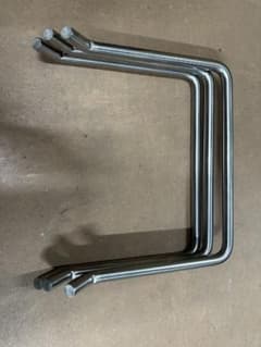 ステンレス製 U字型金具 3本セット22φx400x300 - メルカリ