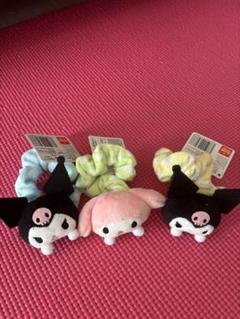 マイメロディ.❣️クロミぴょこきゅんドットシュシュ3個
