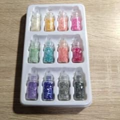 レジン封入用 さざれ石 小瓶入り 12色セット ネイルアート