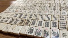 【再値下げ】　麻雀牌（骨牌） 楽天市場】手打麻雀牌セット 囲碁ラボオリジナル牌ストラップ1個