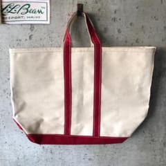 KU657 エルエルビーン トートバッグ 70s レッド 筆記体タグ Lサイズ 