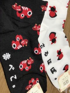 赤べこ さるぼぼ レディース ソックス 2足セット