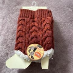 オレンジ ケーブル編みソックスのサムネイル
