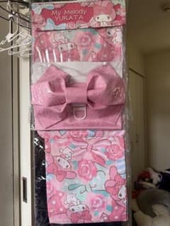 My Melody 浴衣・帯セット My Melody 浴衣 帯セット ピンク マイメロ - メルカリ