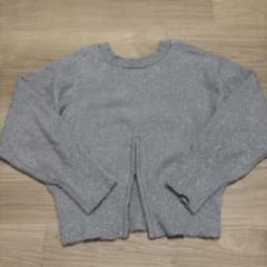 ラメ入り ニット グレー 長袖のサムネイル