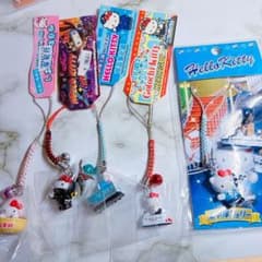 ご当地キティ 根付け ストラップ 5点セット まとめ売り 平成レトロ