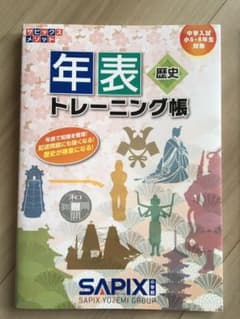 サピックス　年表トレーニング帳のサムネイル