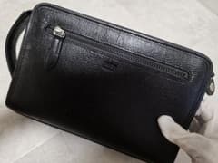 レザー クラッチバッグ ブラック 定価〘22000円〙のサムネイル