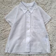 美品 マーガレットハウエル コットンドビー シアー シャツ フレンチ