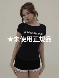 andmary Mary logo tops black アンドマリー - メルカリ