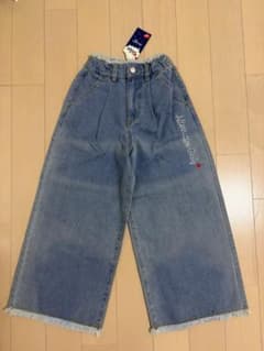 ALGY デニム ワイドパンツXS 裾フリンジのサムネイル