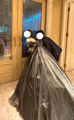 値下げ！オフショルダードレス　チュノアウエディング　定価25万　ダークグリーン 値下げ！オフショルダードレス チュノアウエディング 定価25万