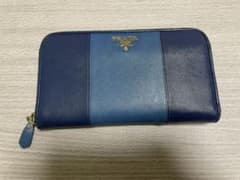 PRADA プラダ 長財布　ラウンドジップ　バイカラーのサムネイル
