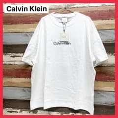 5/28発送可✨ロゴTシャツ カルバンクライン メンズ XL ホワイトのサムネイル