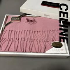 新品/CELINE/ウール100%ひざ掛け/75×125/ ペイズリー/ベージュ CELINE セリーヌ 純毛ひざ掛け ウール100% ピンク - メルカリ