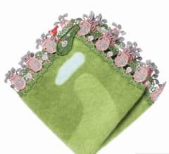 【新品未開封】 近沢レース　ゴルフ　タオルハンカチ　ピンク　ラッピングありのサムネイル