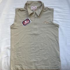 EVISU ベージュ ノースリポロシャツ 刺繍ロゴ - メルカリ