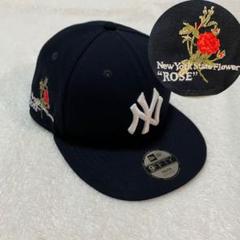 【美品】NEW ERA 9FIFTY YOUTH キャップ ヤンキースローズ刺繍 美品】NEW ERA 9FIFTY YOUTH キャップ ヤンキースローズ刺繍