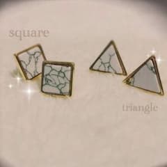 即日発送可　大理石風　ピアス　セットのサムネイル