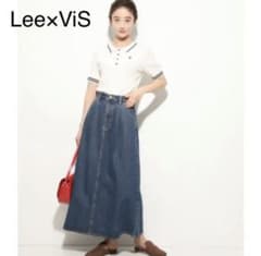 Lee×vis コラボ デニムロングスカートのサムネイル