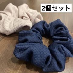 2個セット接触冷感シュシュ ハンドメイドのサムネイル