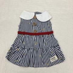 犬服 TINOTITO ティノティートストライプ犬用ドレス XSサイズ新品未使用のサムネイル