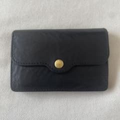 anshare あんしぇや　レザー　黒　ミニ財布　コインケース　カードケース