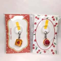 めじるしチャーム アンブレラマーカー 2個セット いちごフレンチトースト タルトのサムネイル