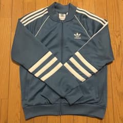 adidas アディダス　トラックジャケット ブルー　青　Lのサムネイル