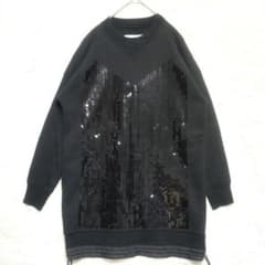 美品 サカイ sacai スパンコール ビーズポイント スエット ドロー 