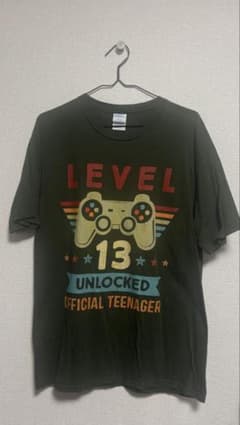 s*o様 LEVEL 13 UNLOCKED ゲームTシャツ グリーンのサムネイル