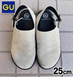 GU UNDERCOVER レザークロッグサンダル ベージュ 25cmのサムネイル