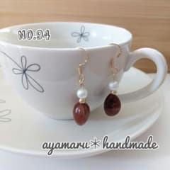 No.94 ハンドメイドピアス 天然石のサムネイル