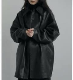 anuke ecoleather over jacket black 36のサムネイル