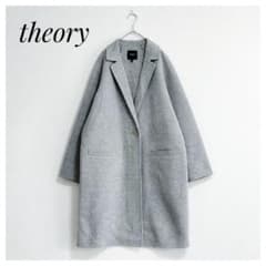 美品 theory ウールカシミヤ チェスターコート グレー S - メルカリ