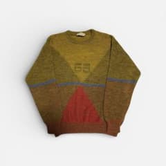 70s GIVENCHY ジバンシー　カラーブロックニット　メンズ　イタリア製