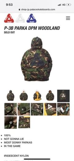 P-3B PARKA DPM WOODLANDのサムネイル