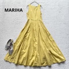 【MARIHA】夏の月影のドレス　イエロー　マリハ　ワンピース　インド綿 マリハ MARIHA 夏のレディのドレス ワンピース 洗える インド綿