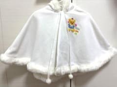 MIKI HOUSE フード付きホワイトポンチョのサムネイル