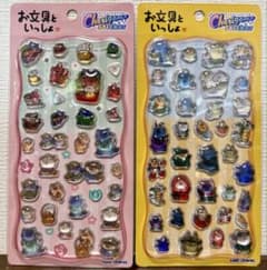 【正規品】お文具といっしょ チェリジェムステッカー 2種セット カミオジャパンのサムネイル