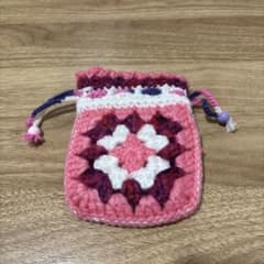 かぎ編みミニ巾着【ハンドメイド作品】のサムネイル