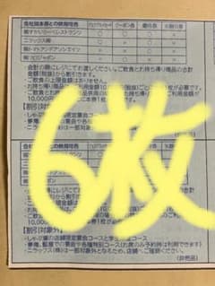 翌日到着予定　匿名配送　すかいらーくグループ　食事割引券　25%割引6枚 優待券のサムネイル