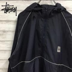 ステューシー　STUSSY　ナイロンジャケット　XL　紺のサムネイル